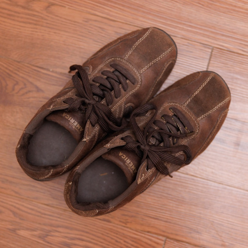 Perry Ellis America Blake Mens Brown Leather Suede Sneakers Size 9.5 - Picture 5 of 7